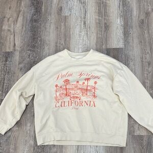Buckle Cream and Red Graphic Sweatshirt